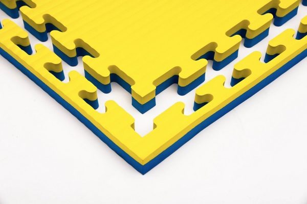 SPORTMAT GLADIATOR 4 CM VOOR JUDO GEEL/BLAUW - Afbeelding 3