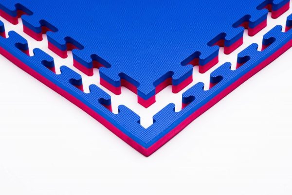 SPORTMAT BASIC 4 CM VOOR JUDO ROOD/BLAUW